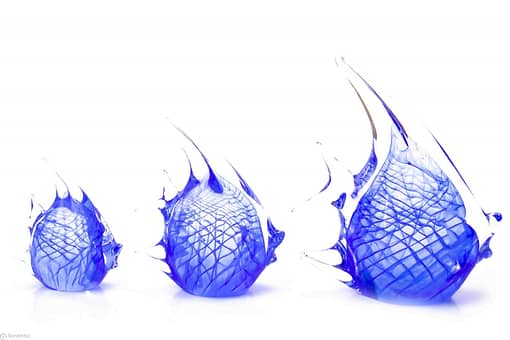 Vissen blauw van glas